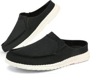 Mishansha Canvas Mules for Women Comfortable Slip on Shoes Men's Women's Indoor Outdoor House Shoes