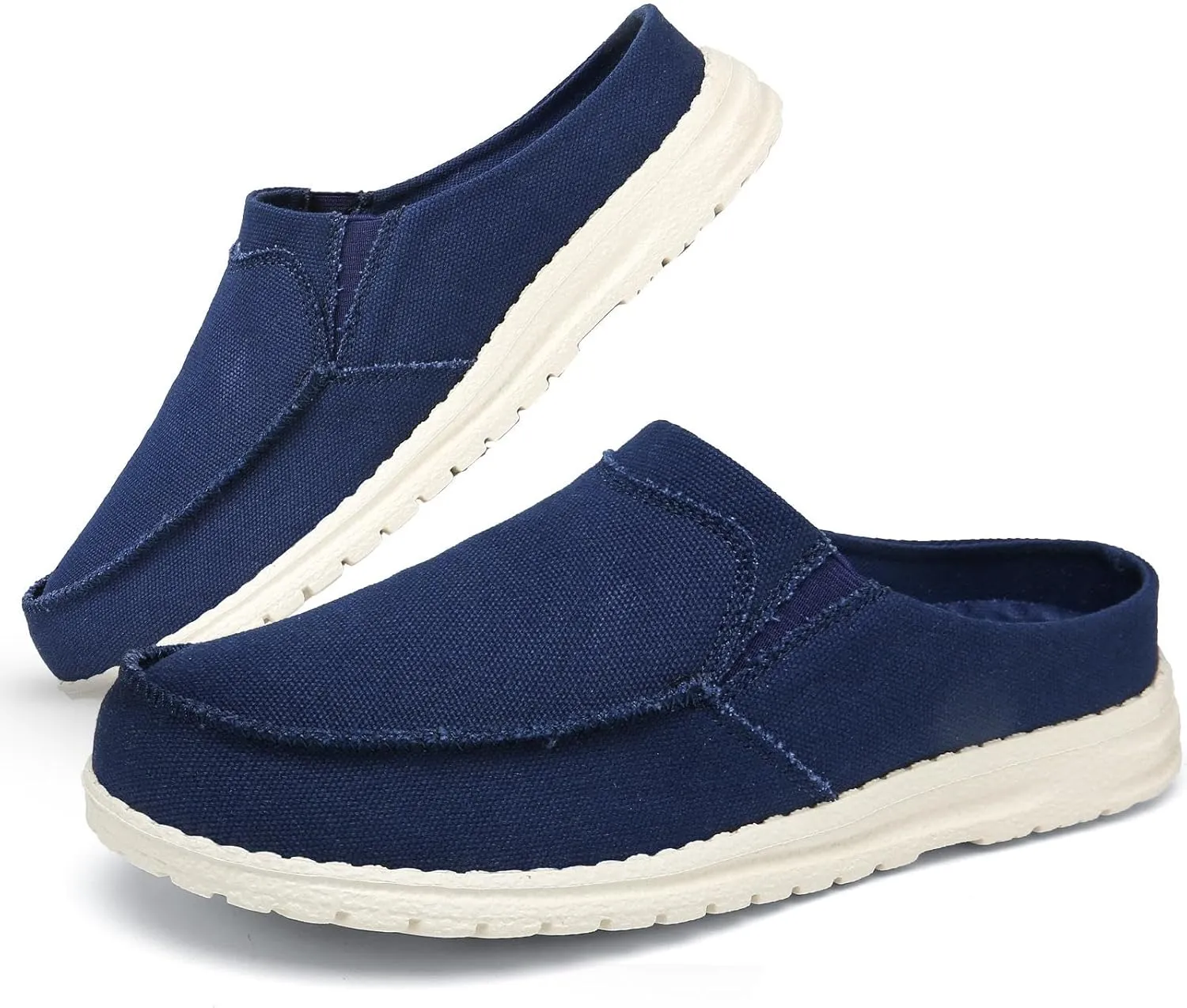 Mishansha Canvas Mules for Women Comfortable Slip on Shoes Men's Women's Indoor Outdoor House Shoes