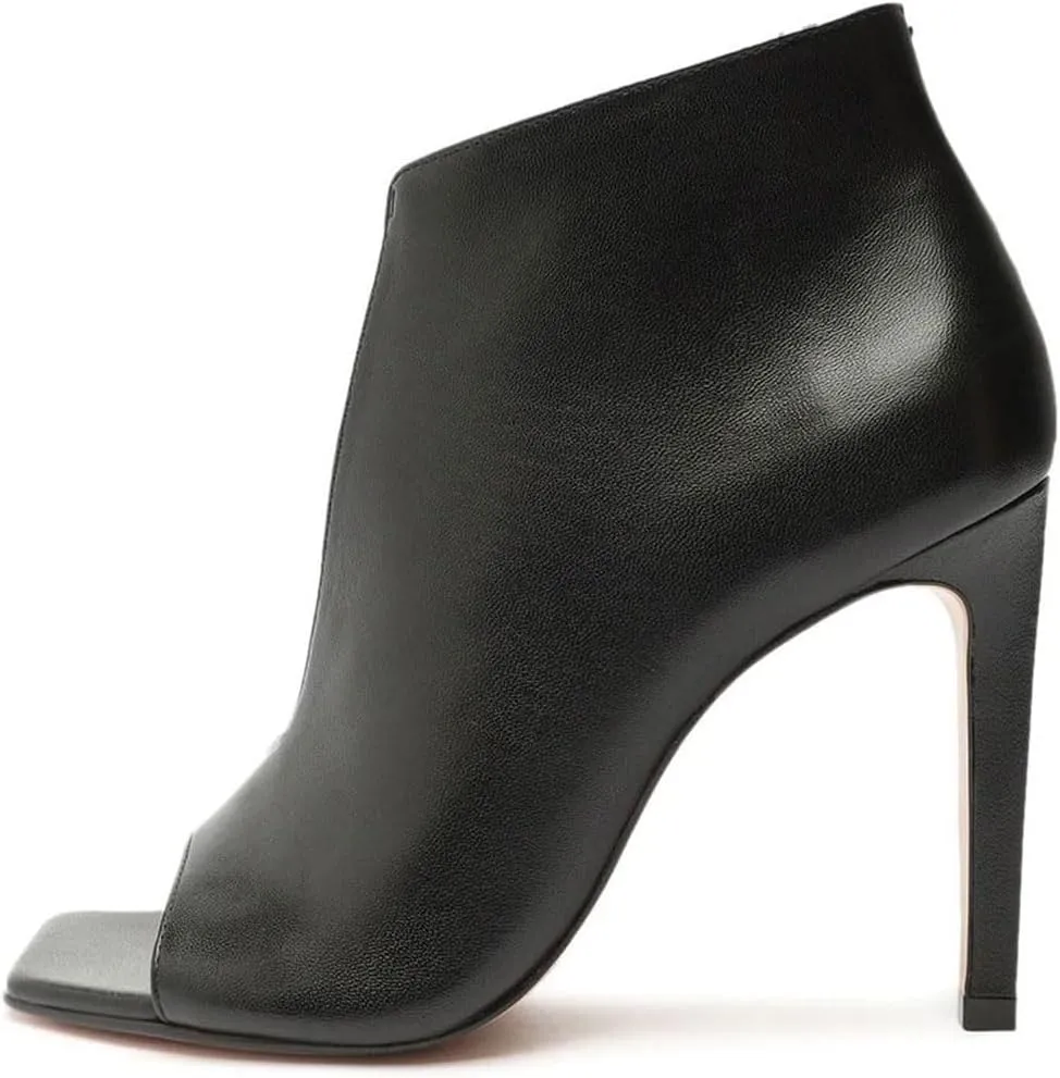 miss left Women Trendy Open Square Toe Stiletto Heeled Sandals Cutout Ankle Strappy Buckle High Heel Pumps Party Office Work Shoes Size 4-16 US