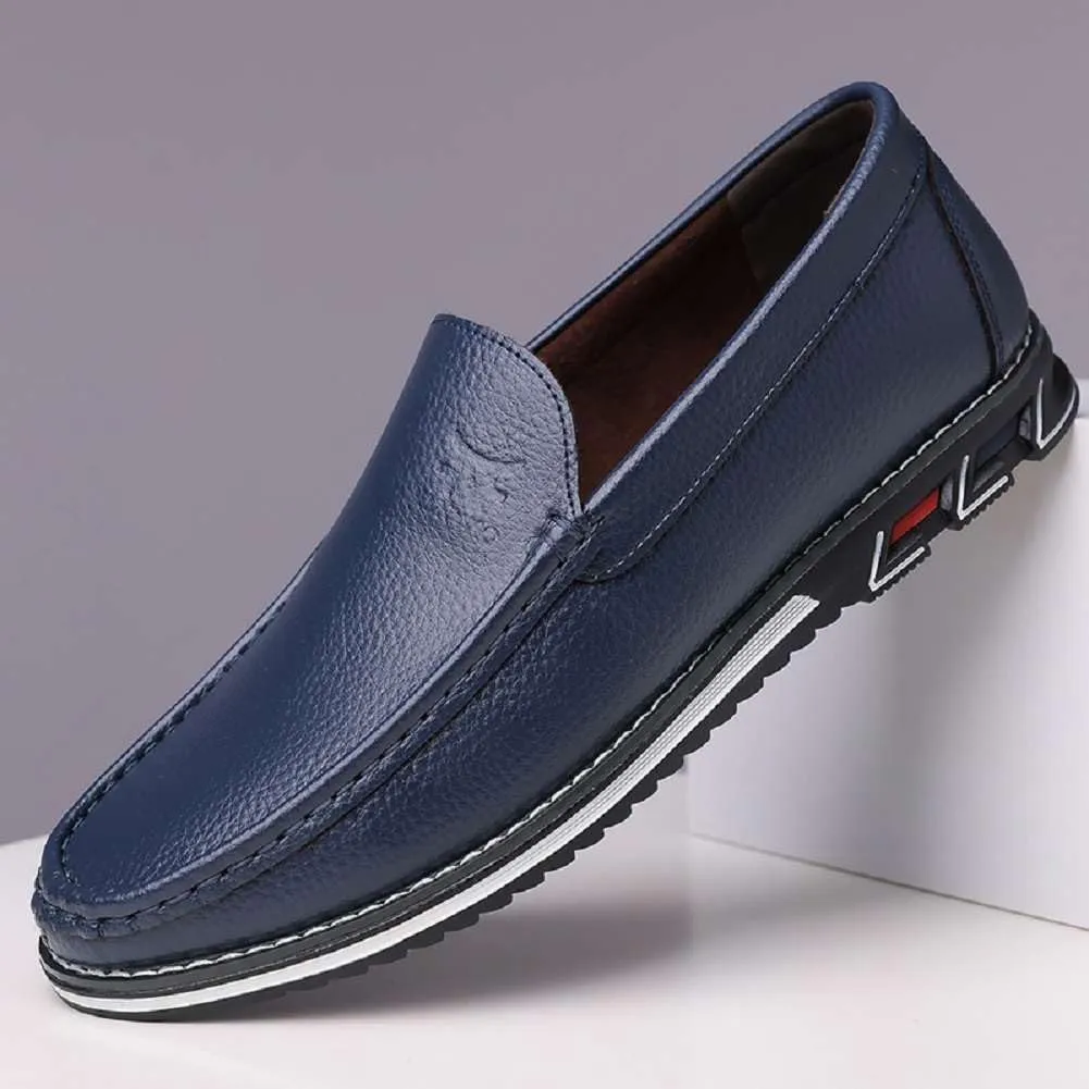 mitvr Mens Casual Leather Shoes Business Slip-on Shoes Comfort Fashion Driving Shoes for Male