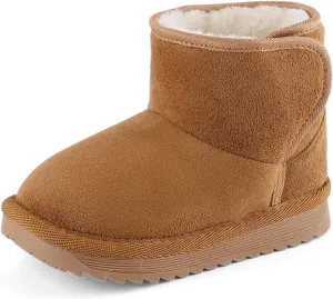 MK MATT KEELY Winter Boots for Toddler Boots for boys Soft Warm Fur Snow Boots For Girl Plush Black Snow Boots