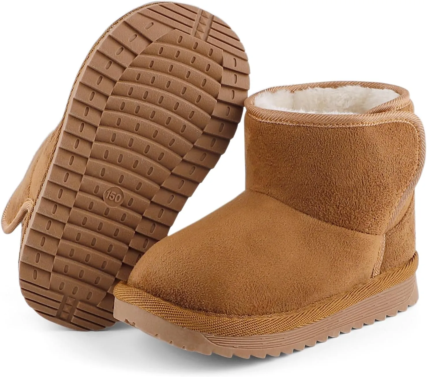 MK MATT KEELY Winter Boots for Toddler Boots for boys Soft Warm Fur Snow Boots For Girl Plush Black Snow Boots