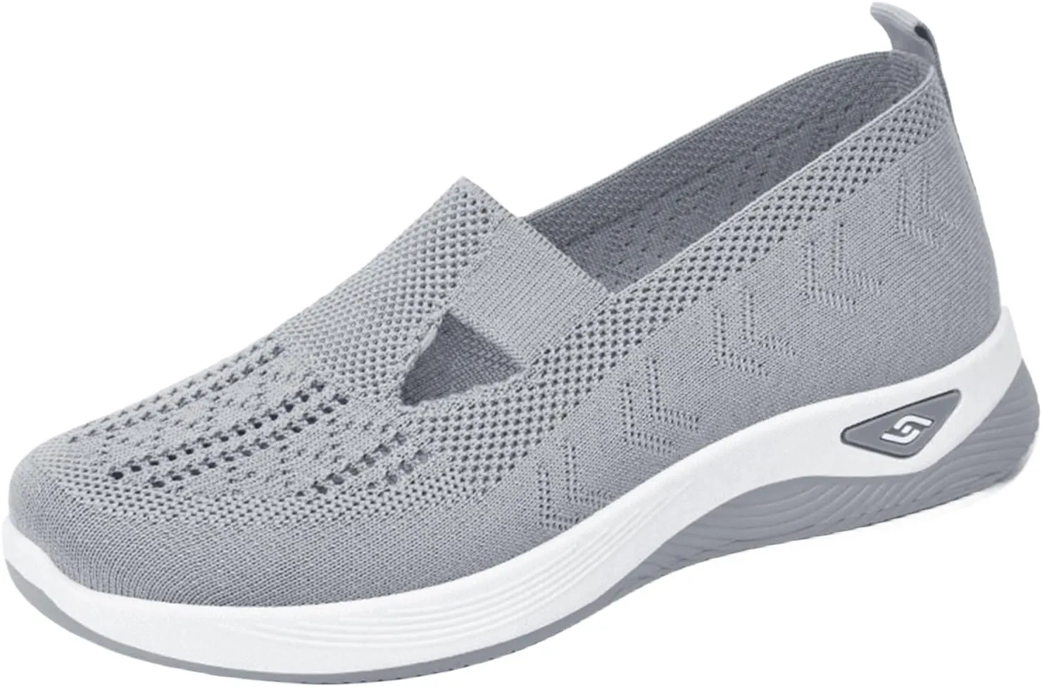 Mmoneyake Orthopedic Shoes for Women Arch Support Breathable Soft Shoes Comfy Walking Anti-Skid Sports Shoes Slip-On Breathable Mesh Trainers Casual Sneakers Footwear