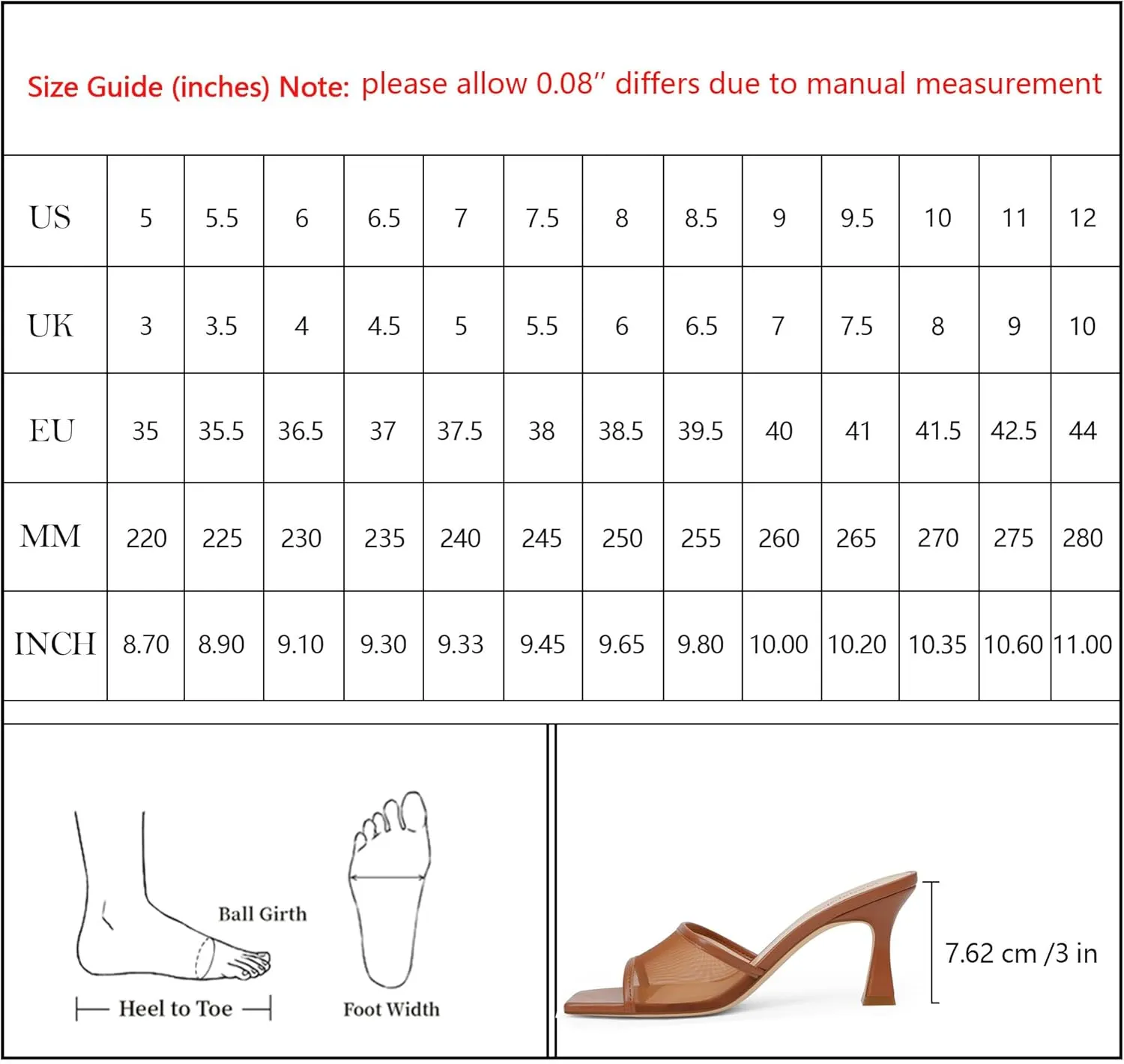 Modatope Womens Heeled Sandals Open Square Toe Heels Chunky Block Heel Slip On Sandals for Women