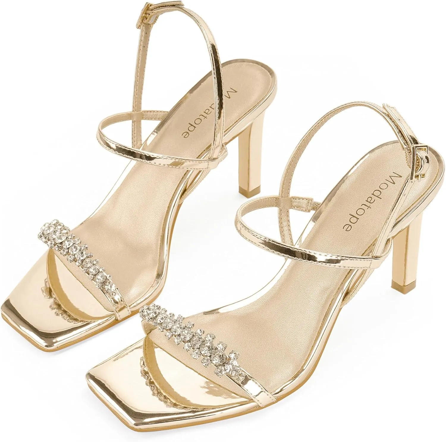 Modatope Womens Sandals Open Toe Strappy Sandals Ankle Strap High Heel Sandals for Women