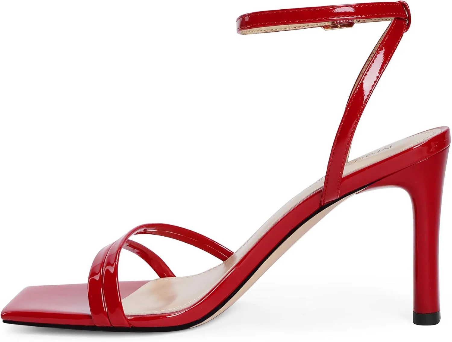 Modatope Womens Sandals Square Open Toe Chunky High Heels Strappy Ankle Strap Sandals Comfort Dress Party Shoes