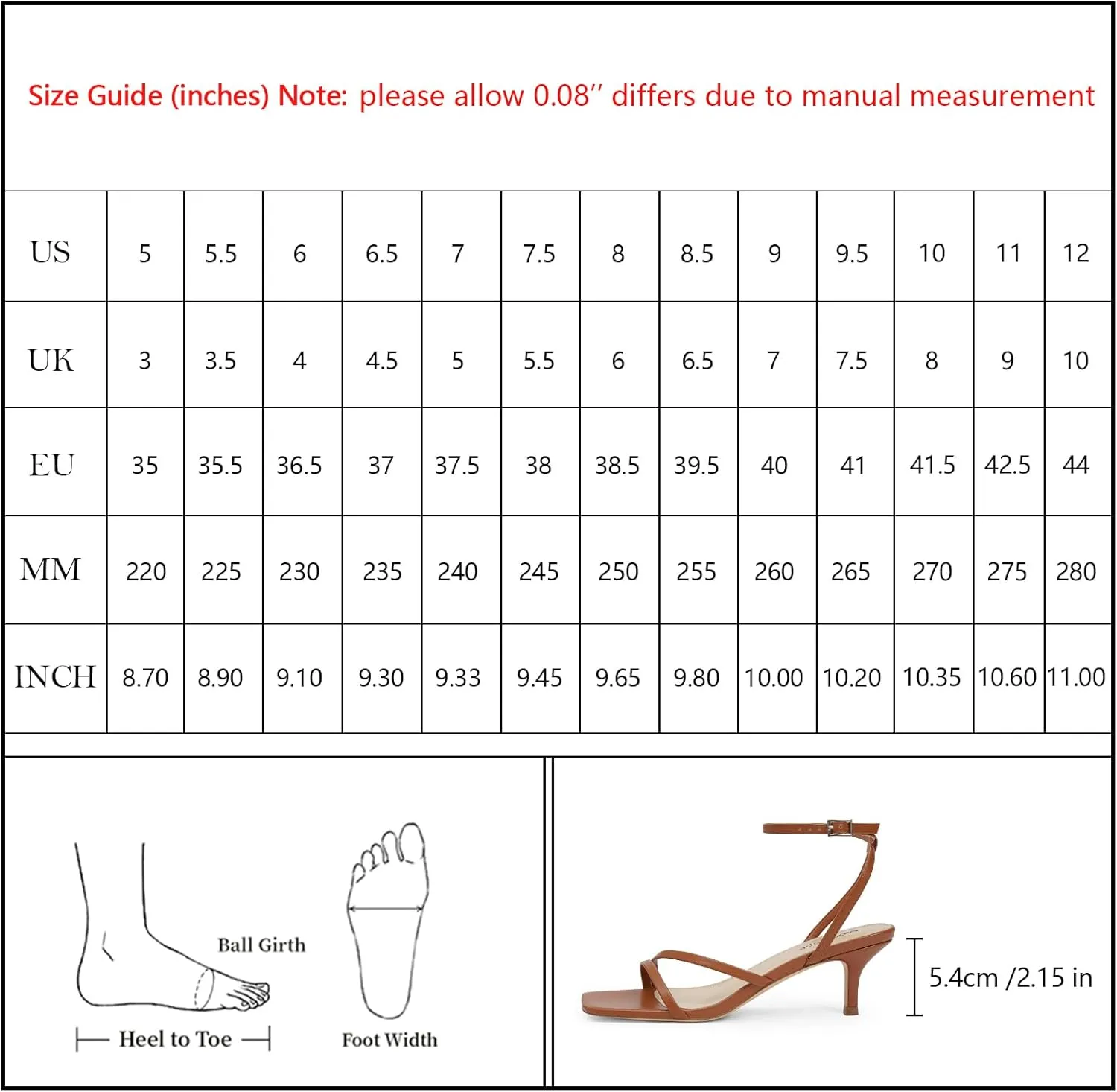 Modatope Womens Sandals Square Open Toe Kitten Heels Strappy Ankle Strap Sandals Comfort Dress Party Shoes