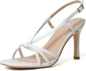 Mostrin Heels For Women Sexy Strappy Heels Comfortable Ankle Strap Heel Open Toe Stiletto High Heeled Sandals For Party,Night Out,Daily