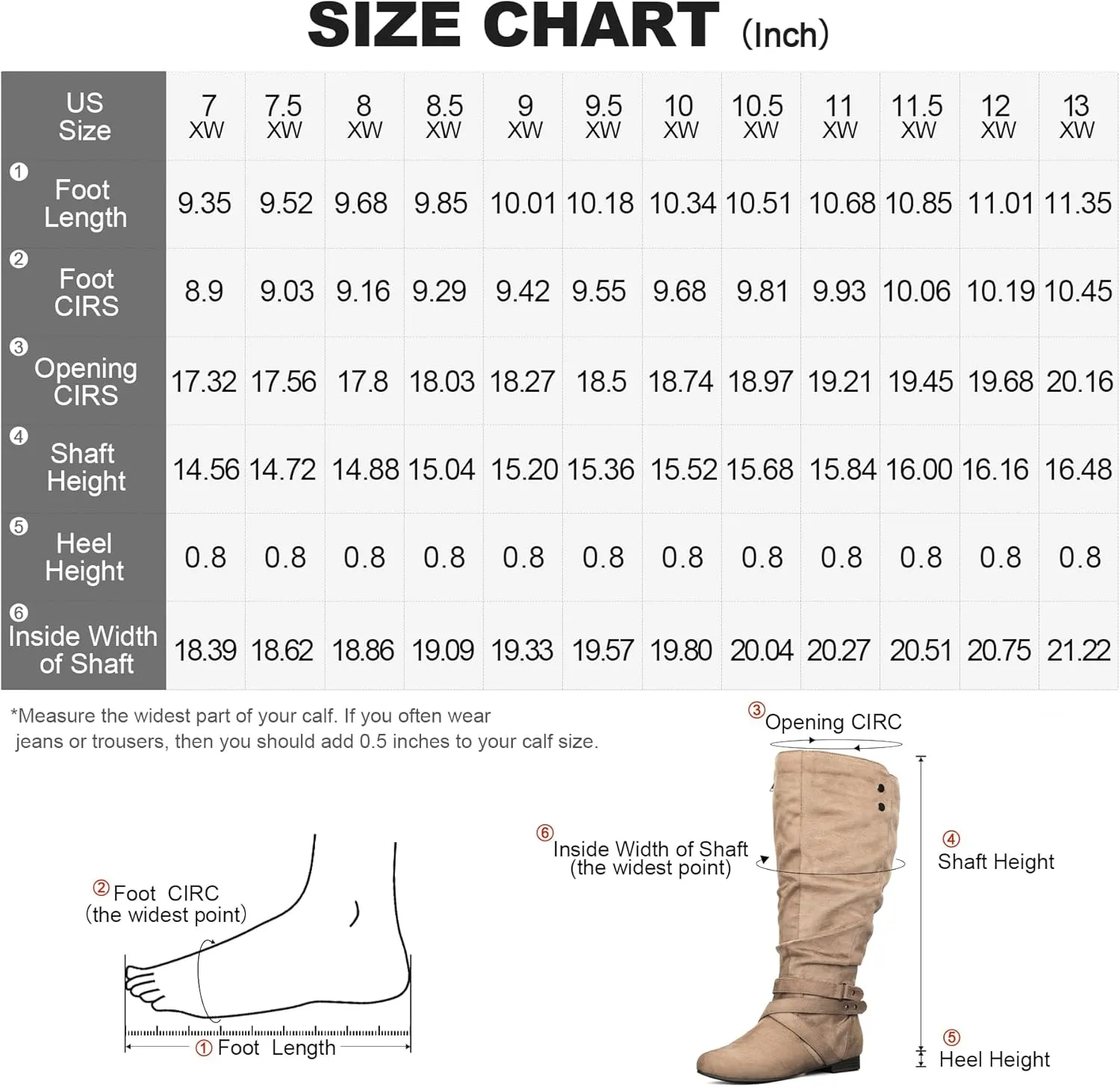 mysoft Women's Wide Calf Knee High Boots Flat Tall Boots with Side Zippers