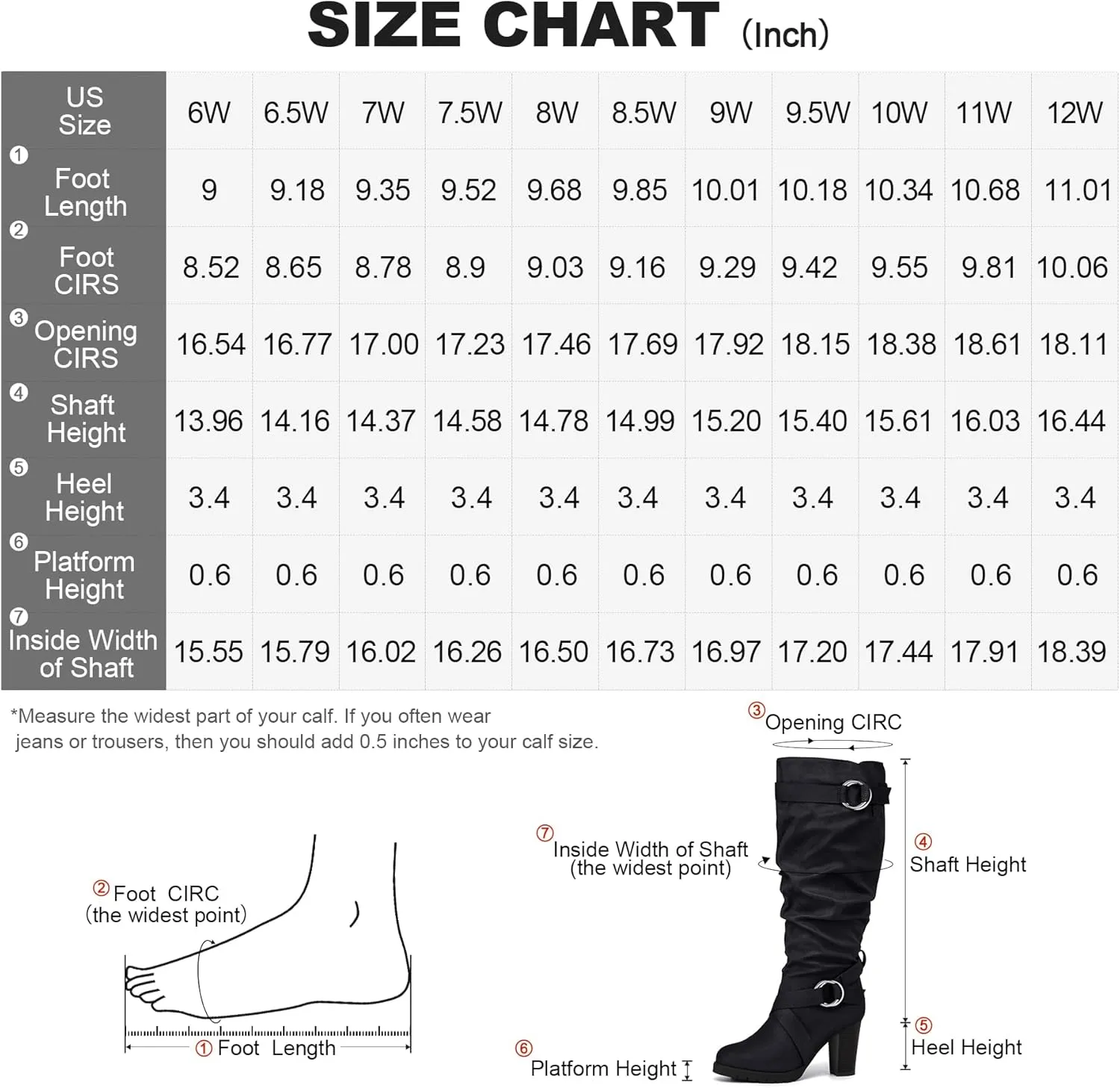 mysoft Women's Wide/Extra Wide Calf Knee High Boots Fashion Chunky Block Heel Pull On Winter Boots with Side Zippers