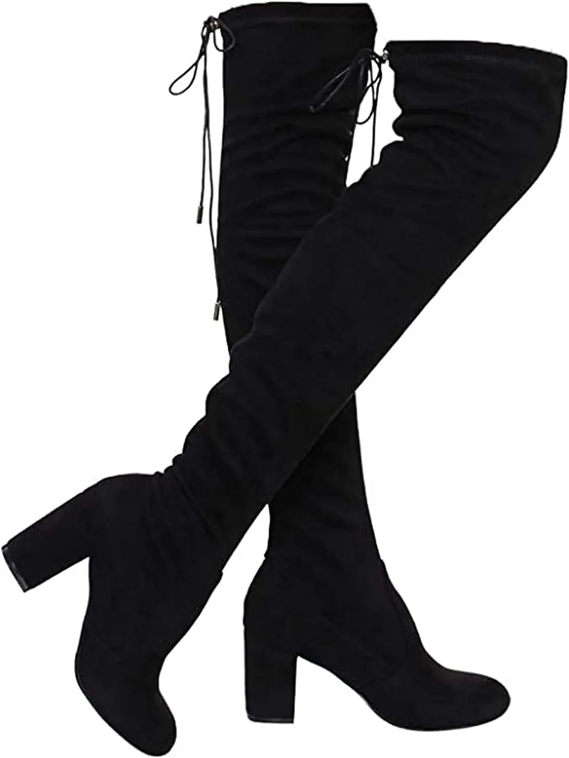 Nature Breeze Women's Thigh High Boots Stretchy Over The Knee Chunky Block Heel Boots-Bonita-20
