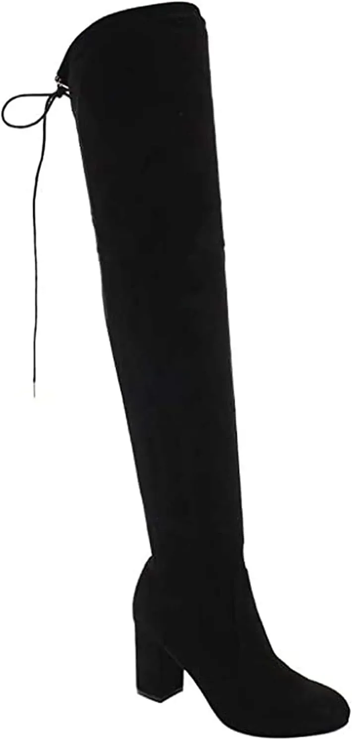 Nature Breeze Women's Thigh High Boots Stretchy Over The Knee Chunky Block Heel Boots-Bonita-20