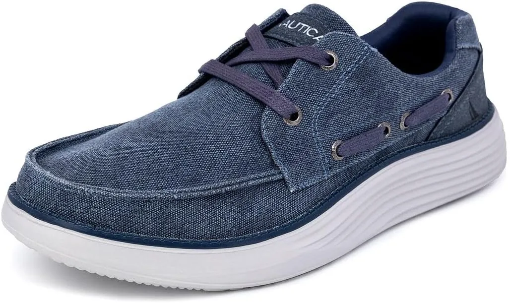 Nautica Men's Slip-On Casual Loafers Comfort Sneaker - Elastic Stretch Moccasin - Athletic Walking Shoe-Pearson