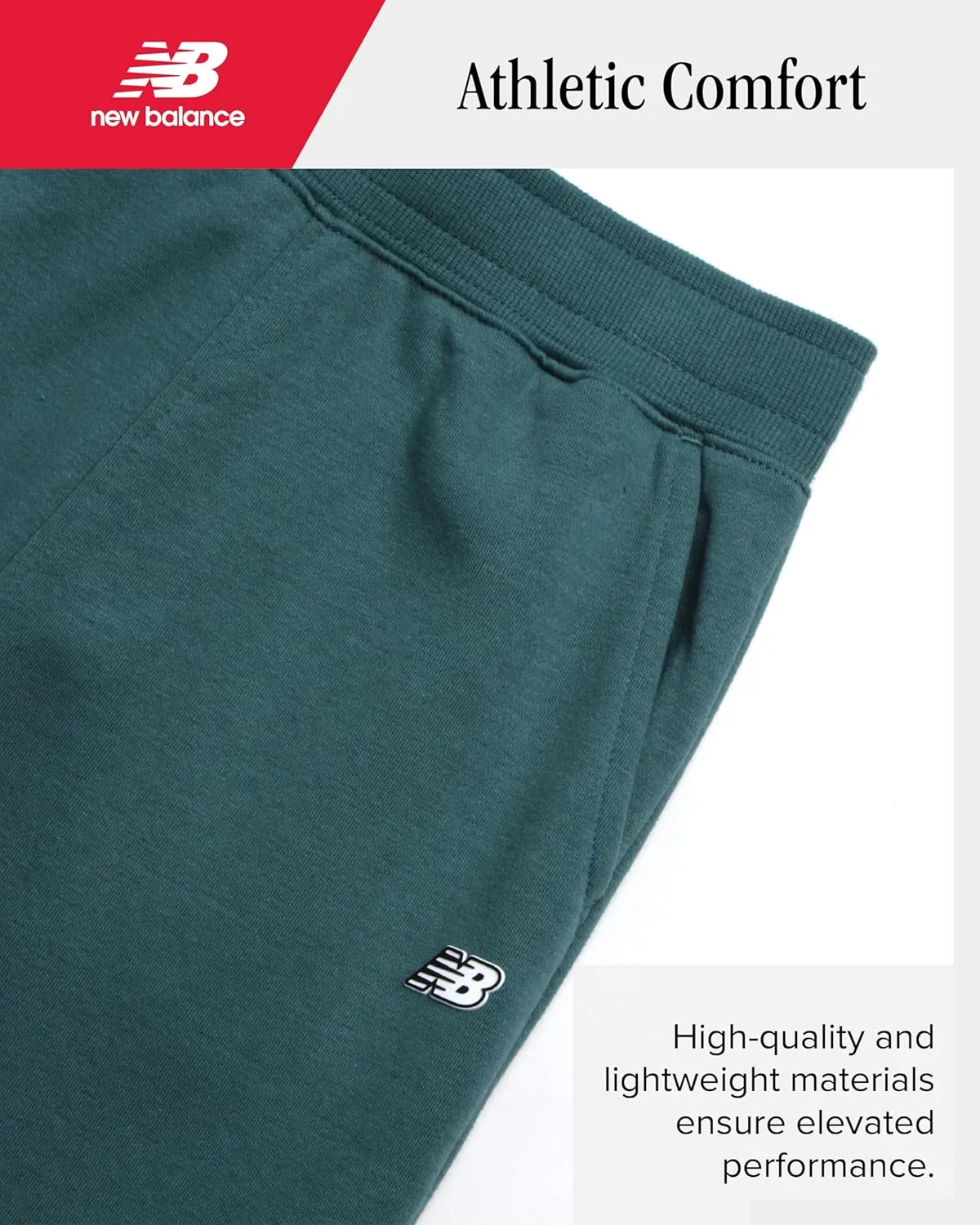 New Balance Boys Sweatpants - Lightweight Fleece Boys Athletic Pants with Pockets and Adjustable Waistband (Sizes: 8-20)