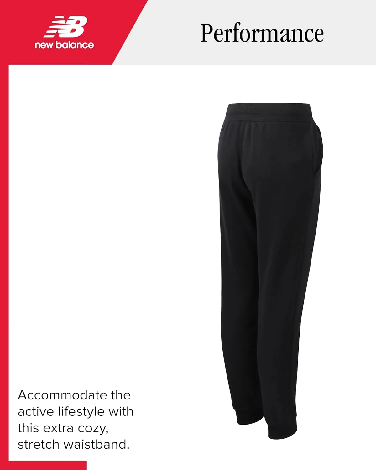 New Balance Boys Sweatpants - Lightweight Fleece Boys Athletic Pants with Pockets and Adjustable Waistband (Sizes: 8-20)