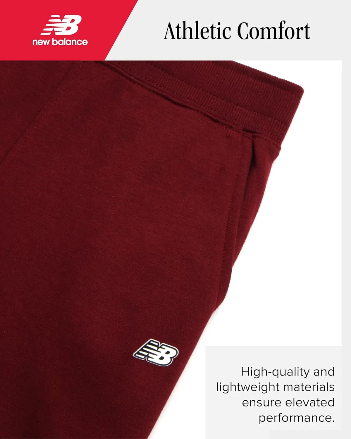 New Balance Boys Sweatpants - Lightweight Fleece Boys Athletic Pants with Pockets and Adjustable Waistband (Sizes: 8-20)