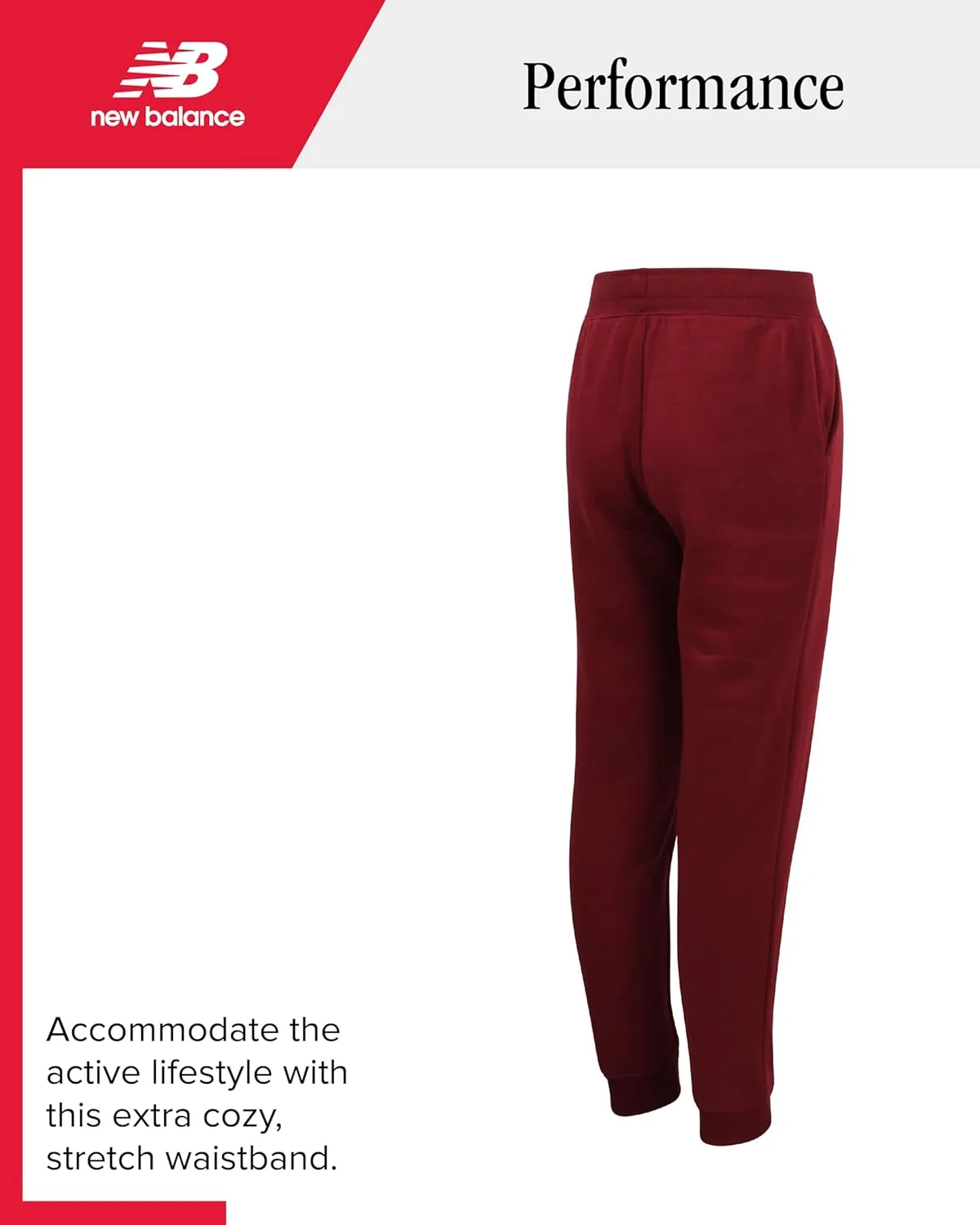New Balance Boys Sweatpants - Lightweight Fleece Boys Athletic Pants with Pockets and Adjustable Waistband (Sizes: 8-20)