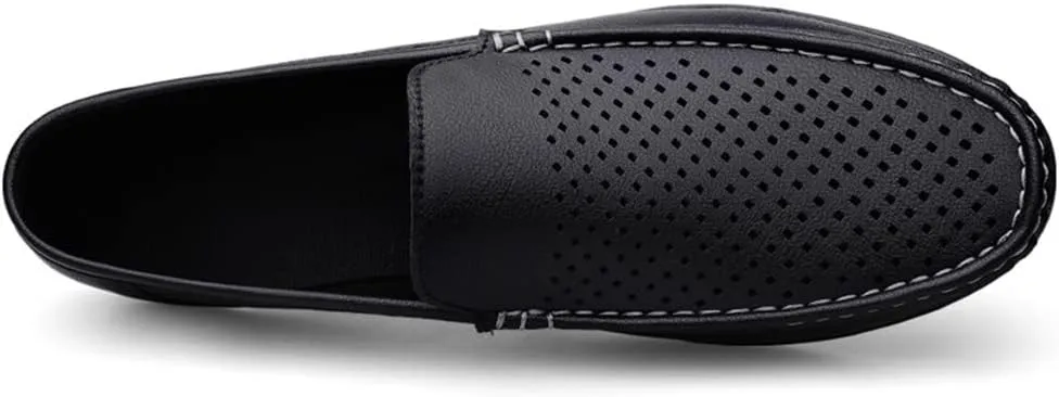 New Men's Loafers Moccasins Shoes Breathable Simple Vegan Leather Anti-slip Lightweight Flat Heel Casual Slip On