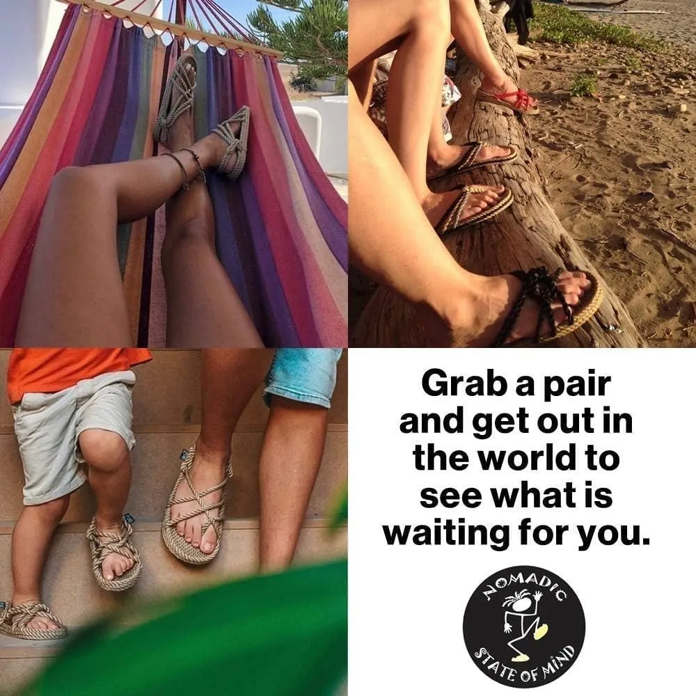 Nomadic State of Mind JC Slip On Sandal | Handmade | Woven | Adjustable | Men and Women’s Sizes | Vegan | Socially Responsible | Machine Washable