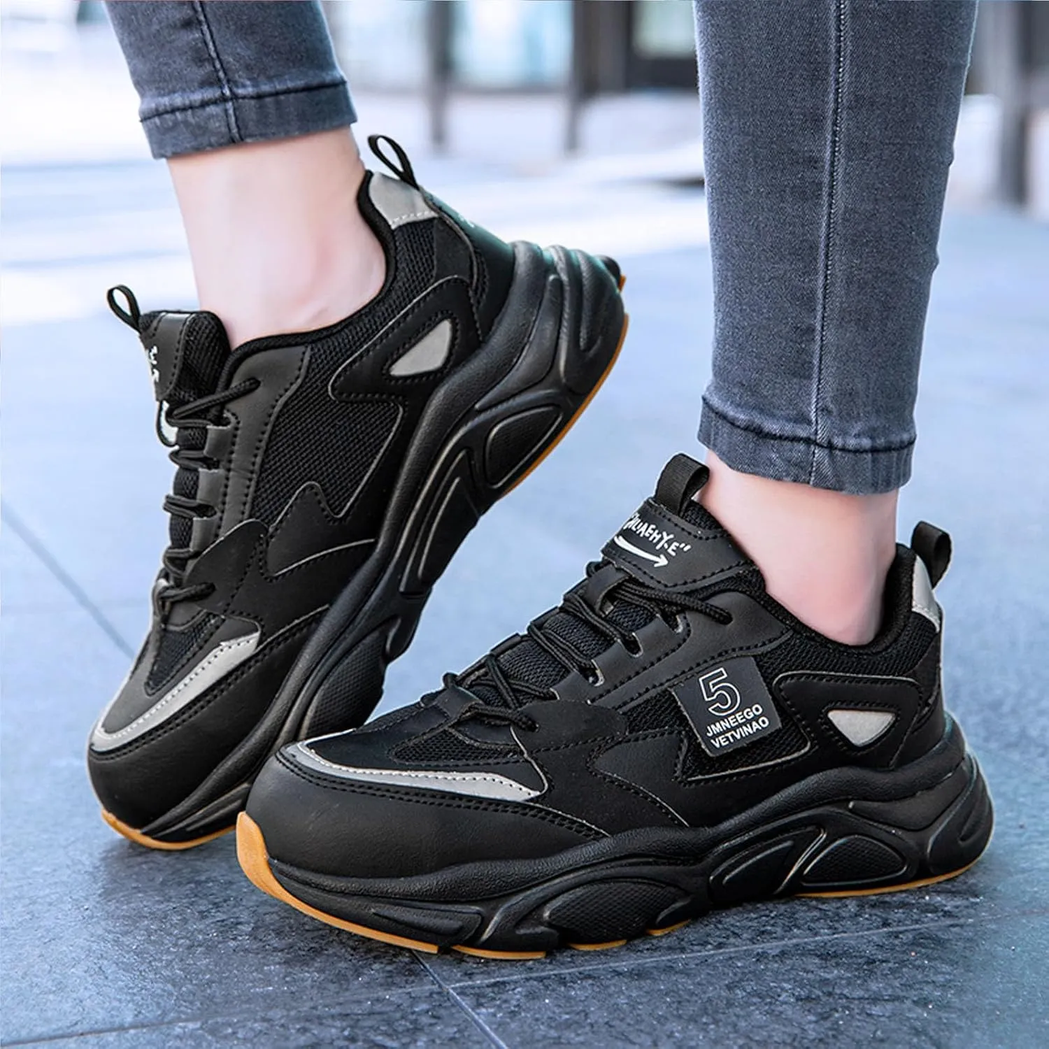 Nutropa Steel Toe Boots for Men, Lightweight Safety Work Shoes, Comfortable Breathable Composite Toe Boots Slip-Resistant Indestructible Shoes