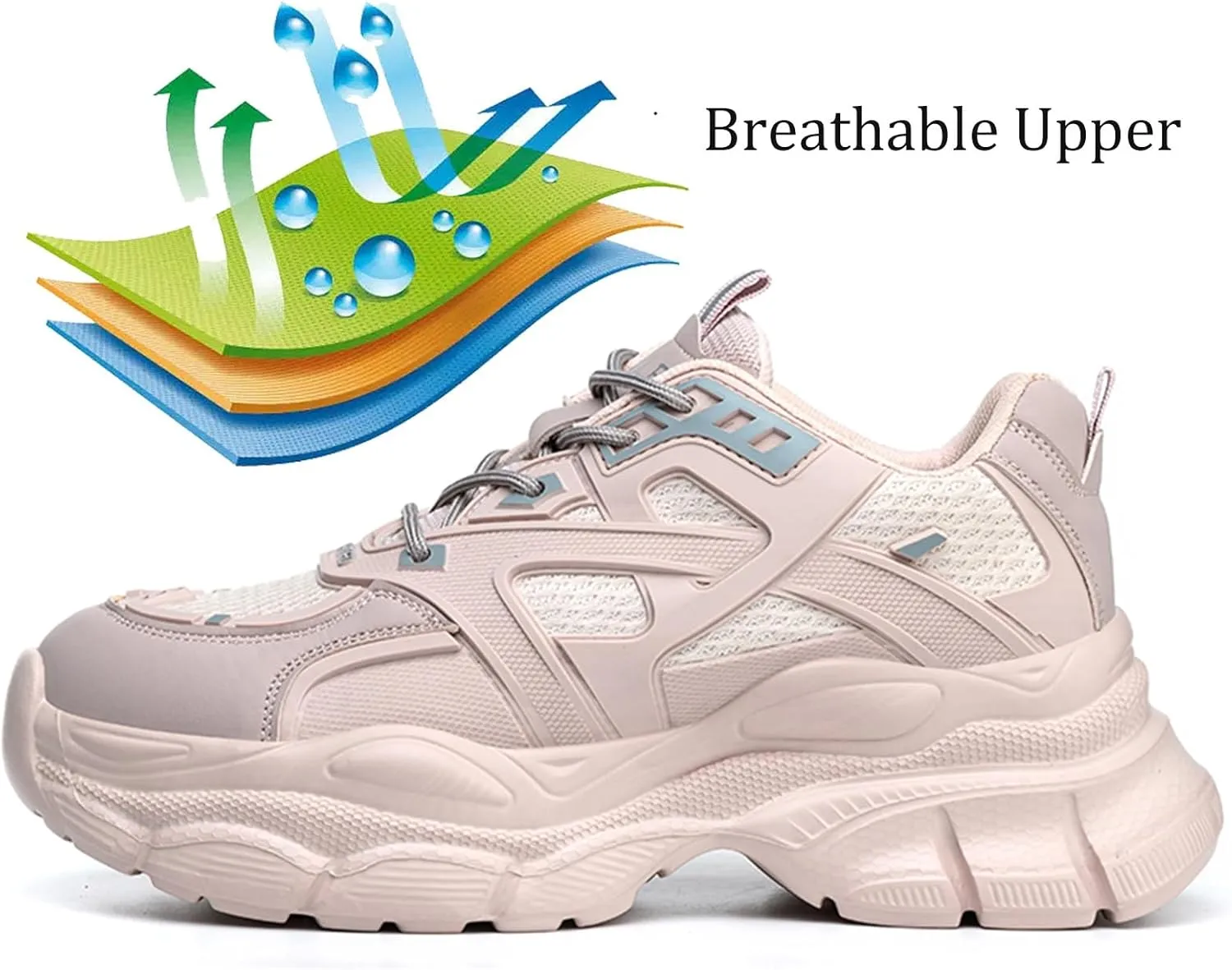 Nutropa Steel Toe Boots for Men, Lightweight Safety Work Shoes, Comfortable Breathable Composite Toe Boots Slip-Resistant Indestructible Shoes