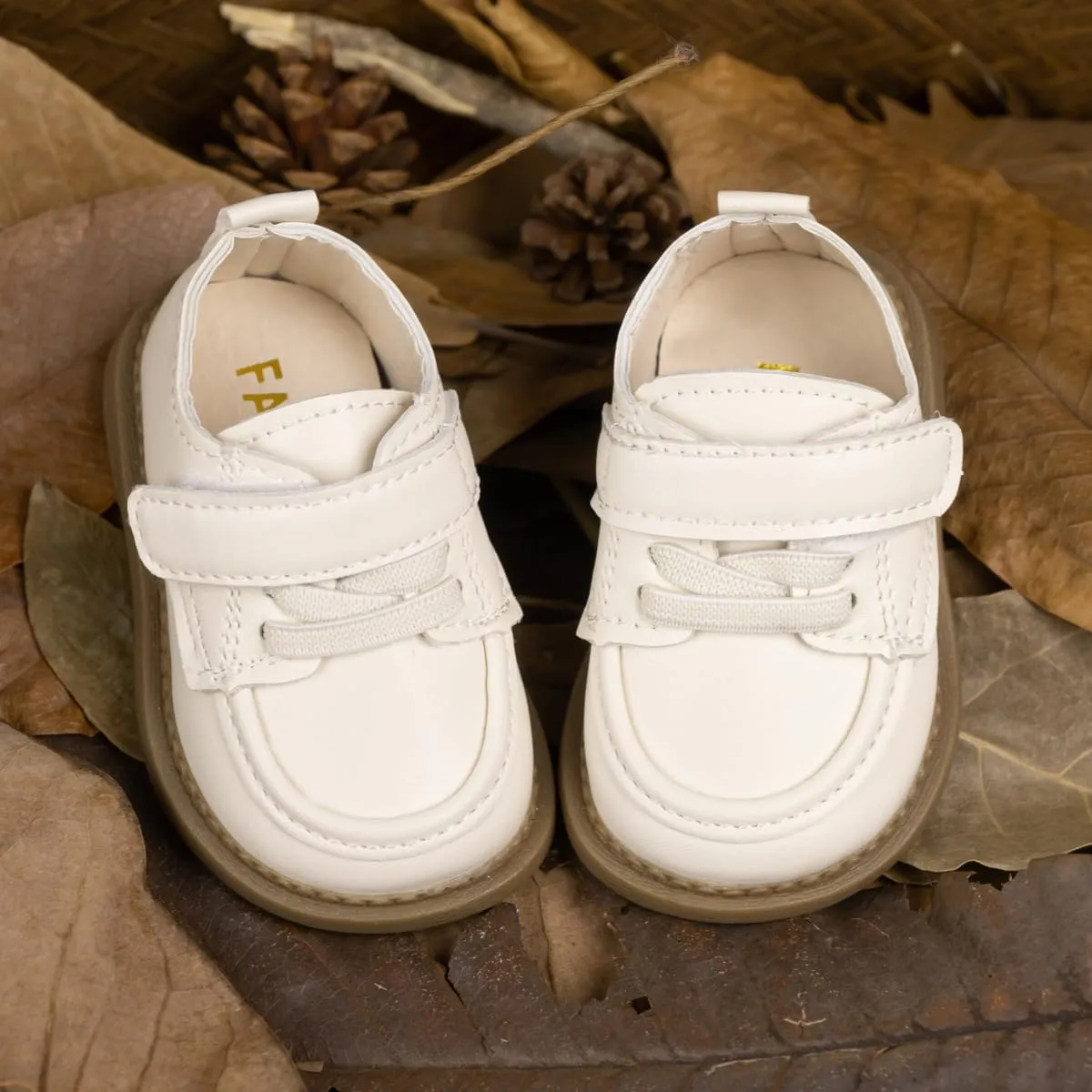 ohsofy Infant Baby Boy Oxford Shoes PU Leather Loafers Rubber and Soft Sole Wedding Dress Shoes Toddler Girl Baby Walking Shoes