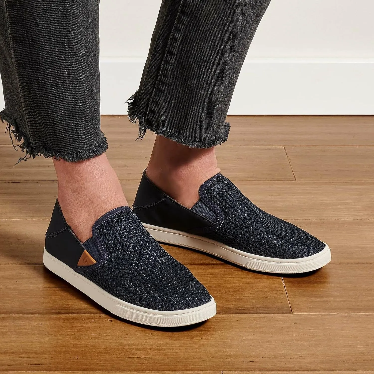 OLUKAI Pehuea Women's Slip On Sneakers, Casual Everyday Shoes with Easy On & Off Design, Breathable Mesh & Drop-in Heel, All-Day Comfort & Support