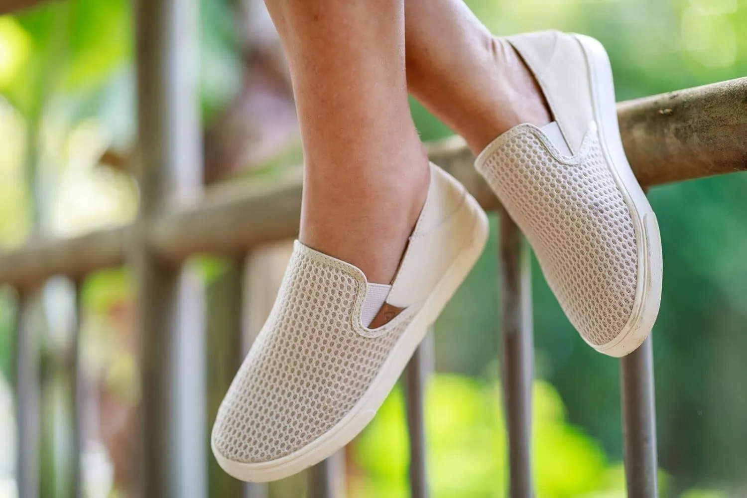 OLUKAI Pehuea Women's Slip On Sneakers, Casual Everyday Shoes with Easy On & Off Design, Breathable Mesh & Drop-in Heel, All-Day Comfort & Support