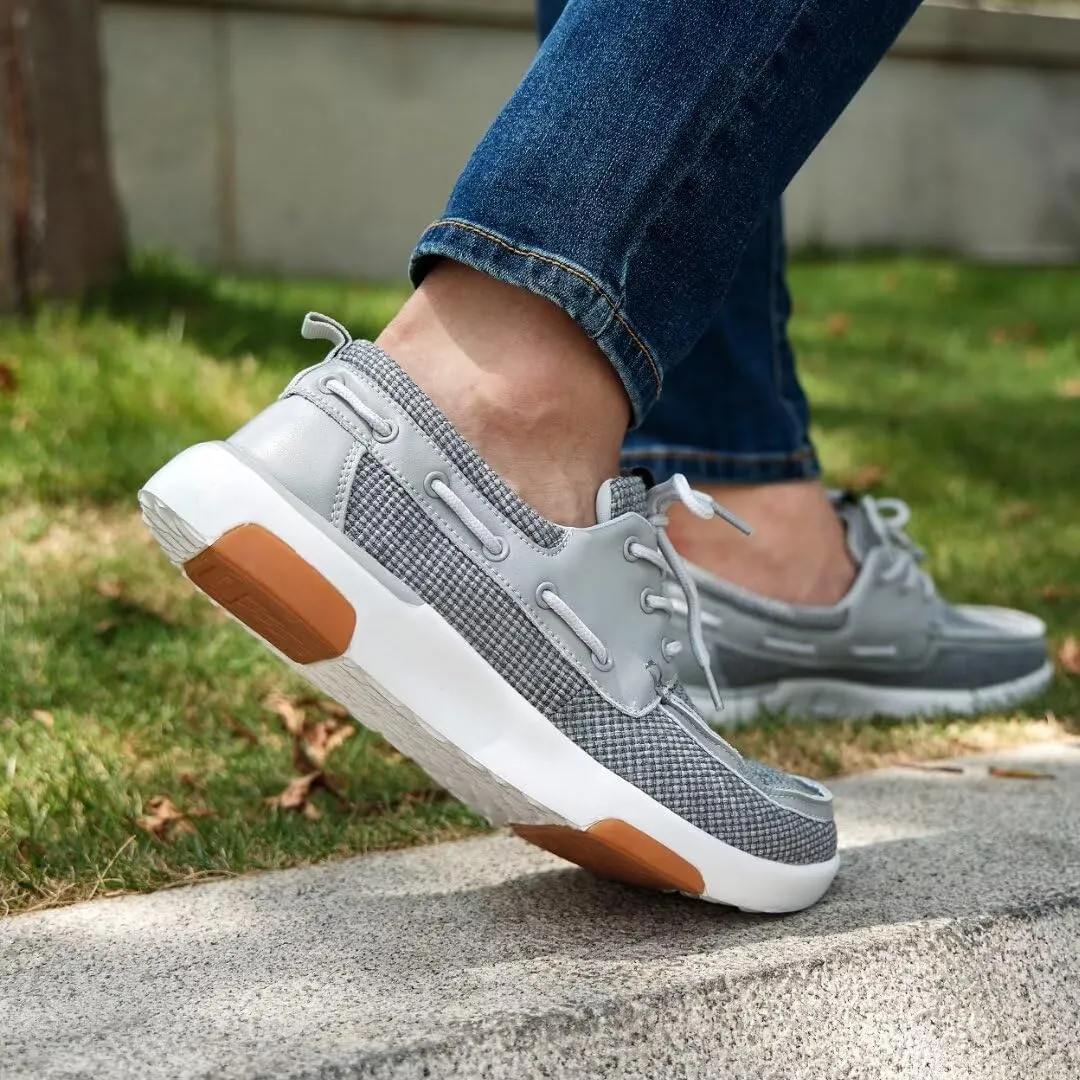 OrthoComfoot Men's Orthopedic Walking Shoes with Arch Support: Casual Plantar Fasciitis Slip-On Loafers for Flat Feet, Orthotic Adjustable Fashion Sneakers for Foot and Heel Pain
