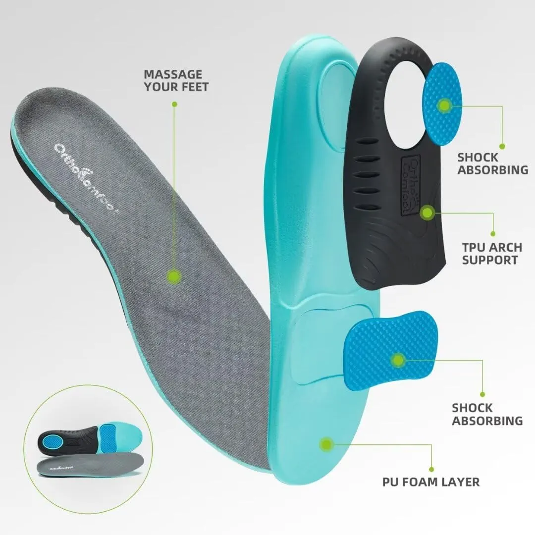 OrthoComfoot Men's Orthopedic Walking Shoes with Arch Support: Casual Plantar Fasciitis Slip-On Loafers for Flat Feet, Orthotic Adjustable Fashion Sneakers for Foot and Heel Pain