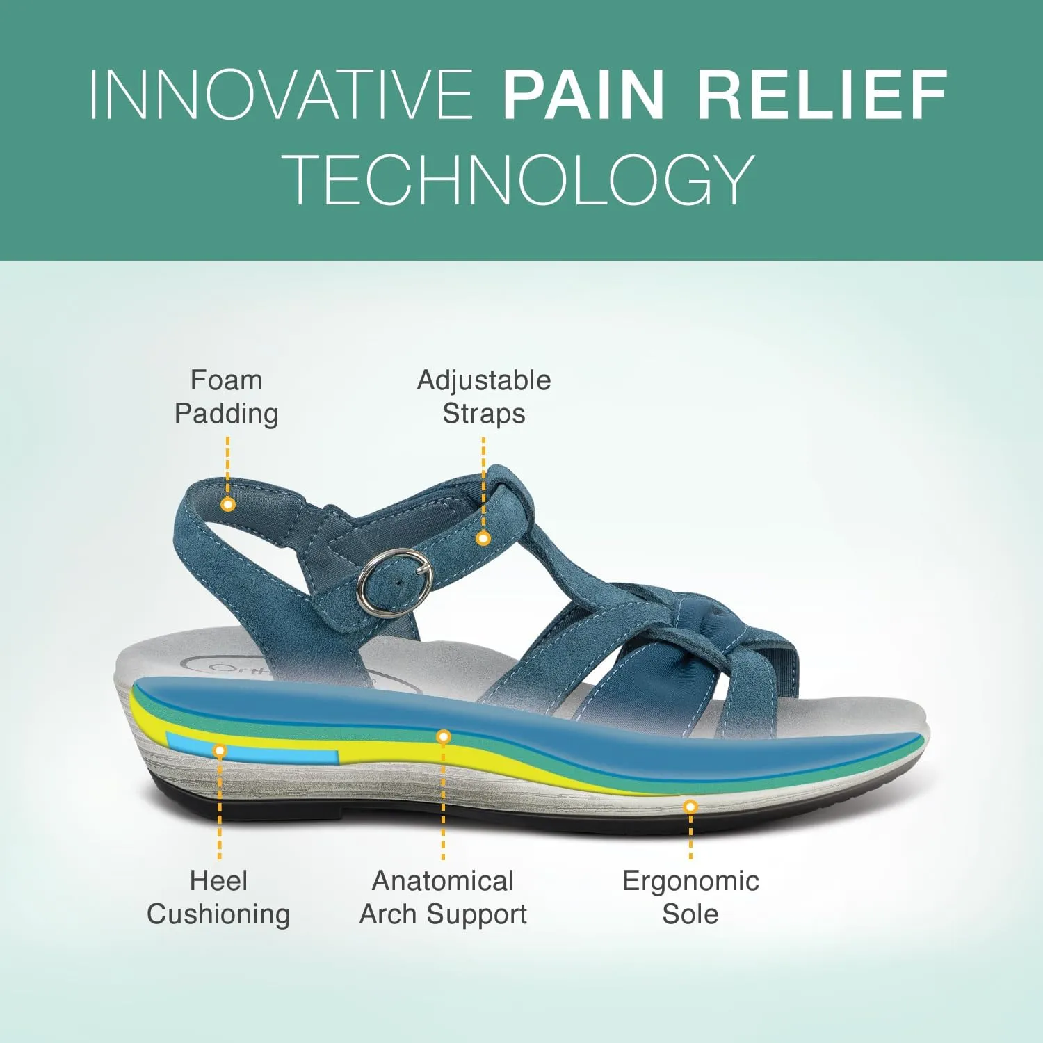 Orthofeet Women's Orthopedic Hope Sandals