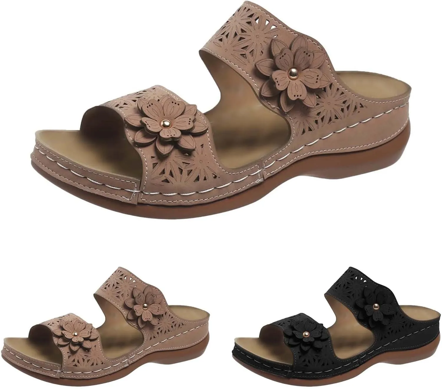 Orthopedic Sandals for Women Comfortable Dressy Wedge Spring Shoes Summer Vacation Arch Support Orthotic Sandals