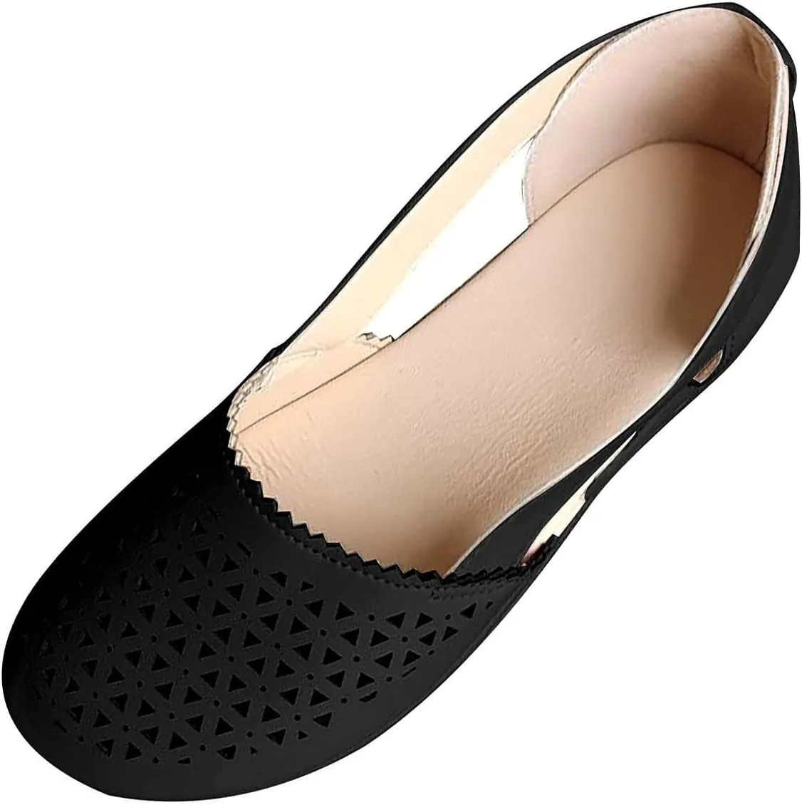 Orthopedic Sandals for Women Fashion Hollow Out Wedge Sandals Summer Comfortable Closed Toe Low Heel Flat Shoes Plus Size Breathable Casual Outdoor Shoes