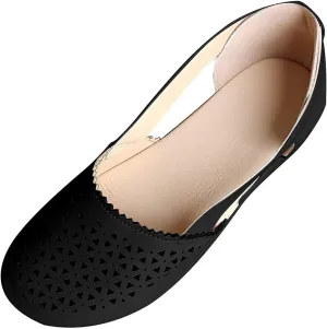 Orthopedic Sandals for Women Fashion Hollow Out Wedge Sandals Summer Comfortable Closed Toe Low Heel Flat Shoes Plus Size Breathable Casual Outdoor Shoes