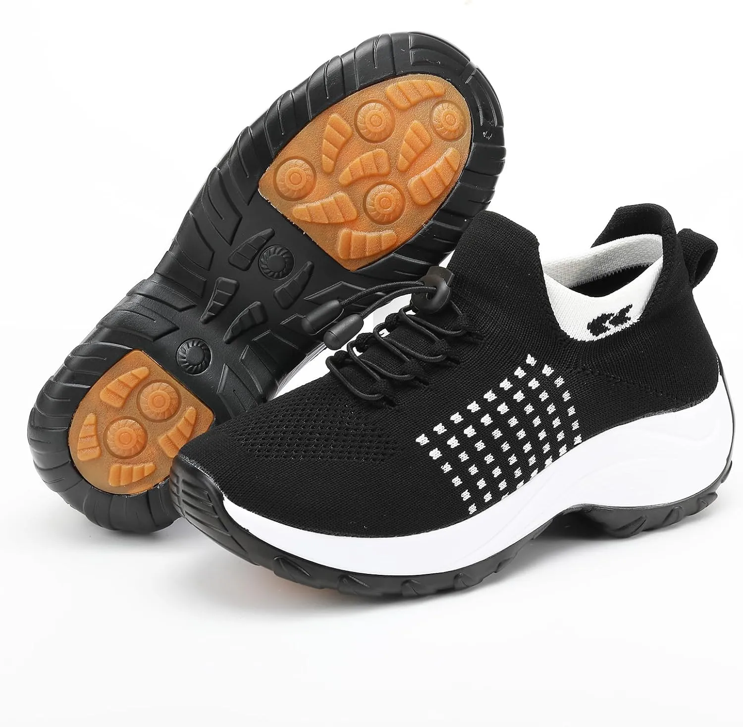 Orthopedic Shoes for Women Men Adjustable Elastic Strap Breathable Sneakers,Lightweight Non Slip Air Cushion Running Walking Sneakers,Outdoor Athletic Waterproof Soles Shoes with Arch Support