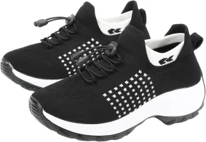 Orthopedic Shoes for Women Men Adjustable Elastic Strap Breathable Sneakers,Lightweight Non Slip Air Cushion Running Walking Sneakers,Outdoor Athletic Waterproof Soles Shoes with Arch Support