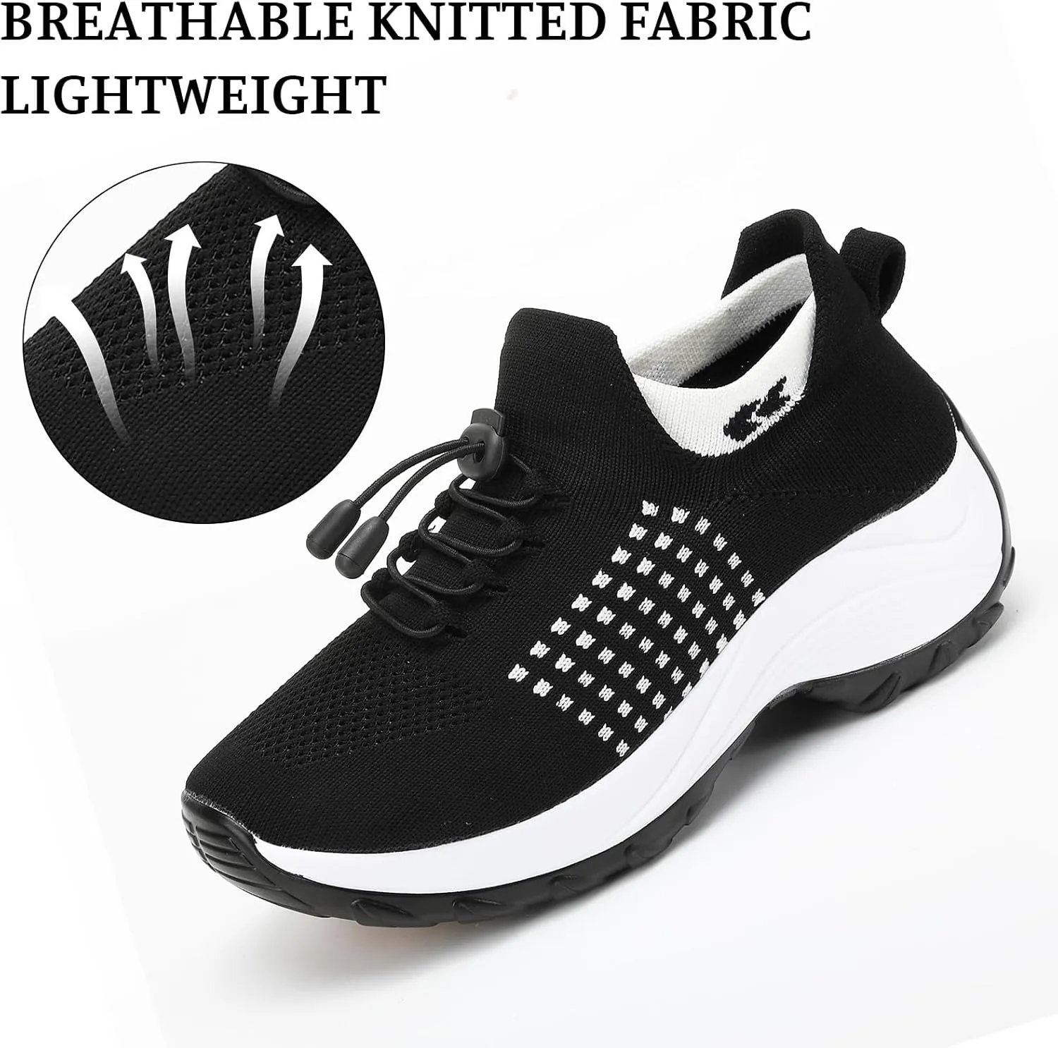 Orthopedic Shoes for Women Men Adjustable Elastic Strap Breathable Sneakers,Lightweight Non Slip Air Cushion Running Walking Sneakers,Outdoor Athletic Waterproof Soles Shoes with Arch Support