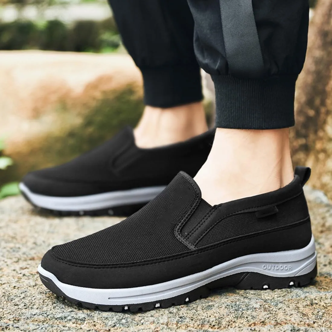Orthoture Mens Shoes,Orthowalkway Mens Shoes Slip On,Men's Arch Support Outdoor Non Slip Orthopedic Sneakers Walking Shoes