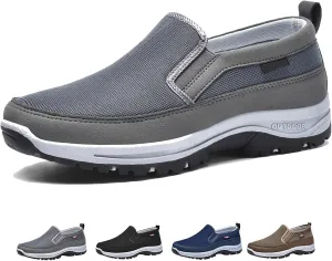 Orthoture Mens Shoes,Orthowalkway Mens Shoes Slip On,Men's Arch Support Outdoor Non Slip Orthopedic Sneakers Walking Shoes