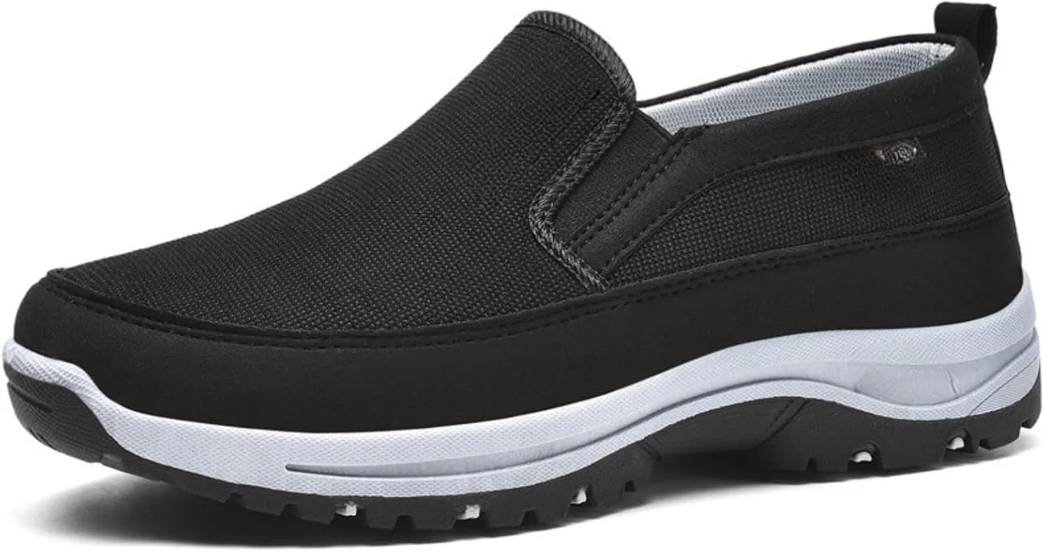 Orthowalkway Mens Shoes Plush Mens Orthopedic Slip On Shoes Outdoor Non Slip Orthopedic Sneakers