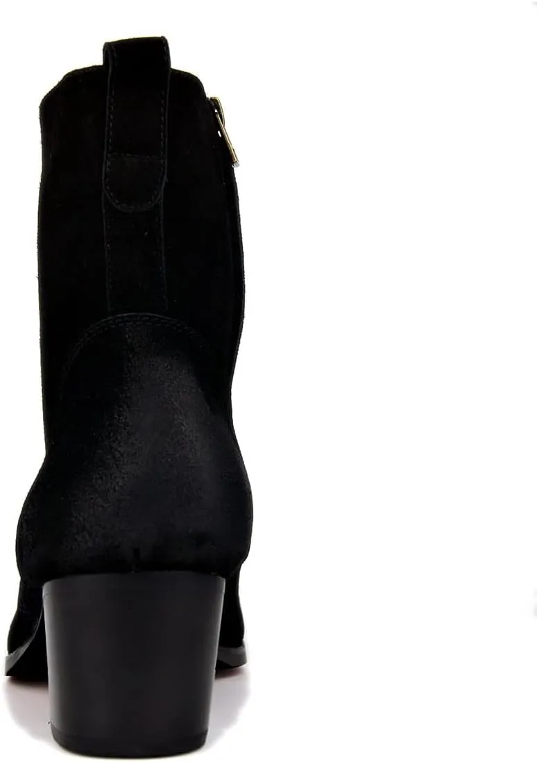 OSSTONE Dress Boot for Men Leather Chelsea Boots Casual Heel Shoes Zipper-up OS-JY002-US
