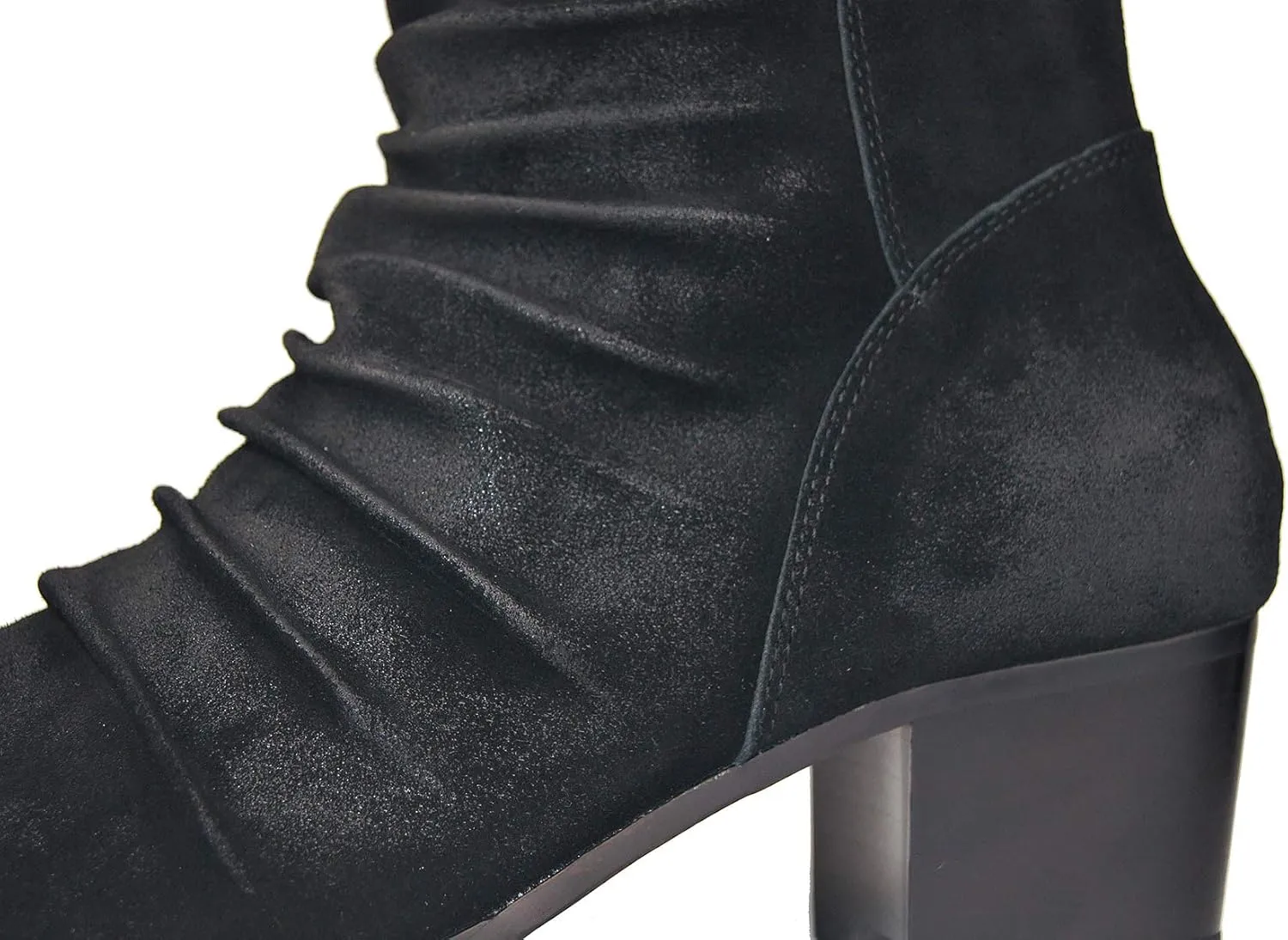 OSSTONE Dress Boot for Men Leather Chelsea Boots Casual Heel Shoes Zipper-up OS-JY002-US