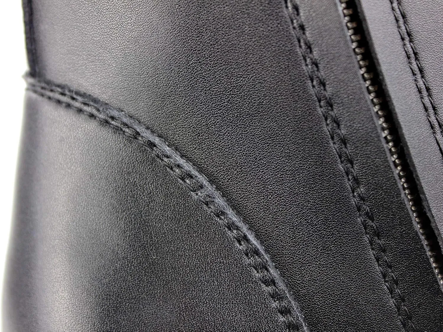 OSSTONE Men Chelsea Ankle Boots Leather Microfiber Chukka Designer Boots with Side Zipper Heel Dress Boots JY016
