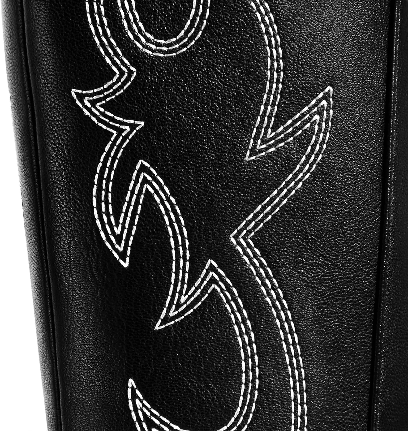 Ouepiano Cowboy Boots for Women Knee High Cowgirl Boots Embroidered Chunky Heels Pointed Toe Long Tall Western Boot Pull On