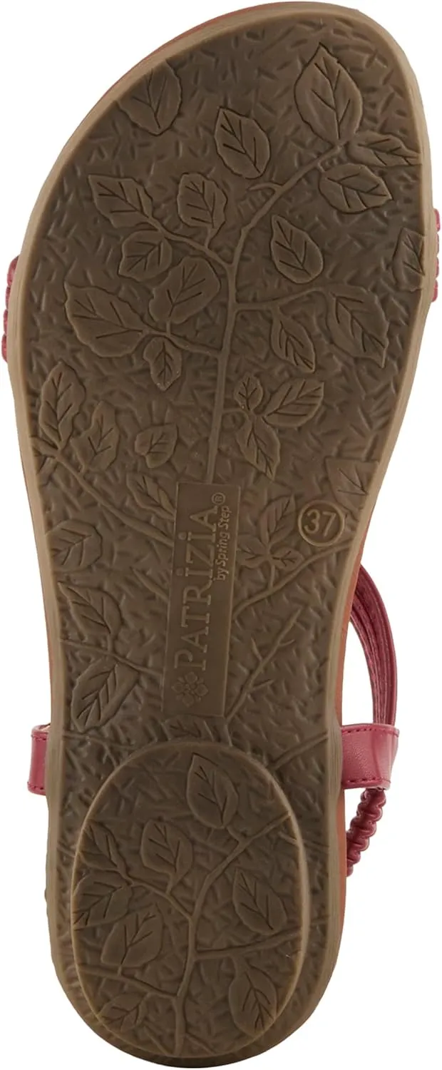 PATRIZIA Spring Step Nectarine Sandals for Womens - Ladies Sandals with Chic Flower Grabbing t-Straps - Casuals Womens Sandals with Stretch Back Strap