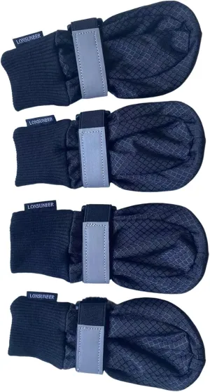 Paw Protector Dog Boots Soft Sole Nonslip and Reflective Set of 4 Color Black Size Small