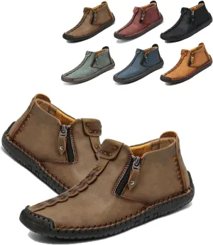 Phanile Mens Shoes,Phanile Mens Walking,Men's Outdoor Comfy Arch Support Waterproof Walking Shoes, Orthopedic Sneakers Breathable and Light & Non-Slip Handmade Casual Loafers