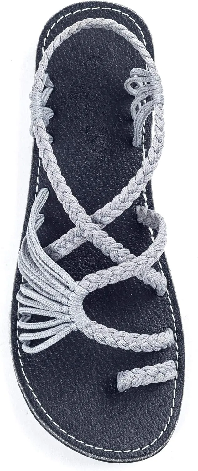 Plaka Flat Sandals for Women Palm Leaf