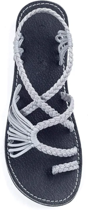 Plaka Flat Sandals for Women Palm Leaf