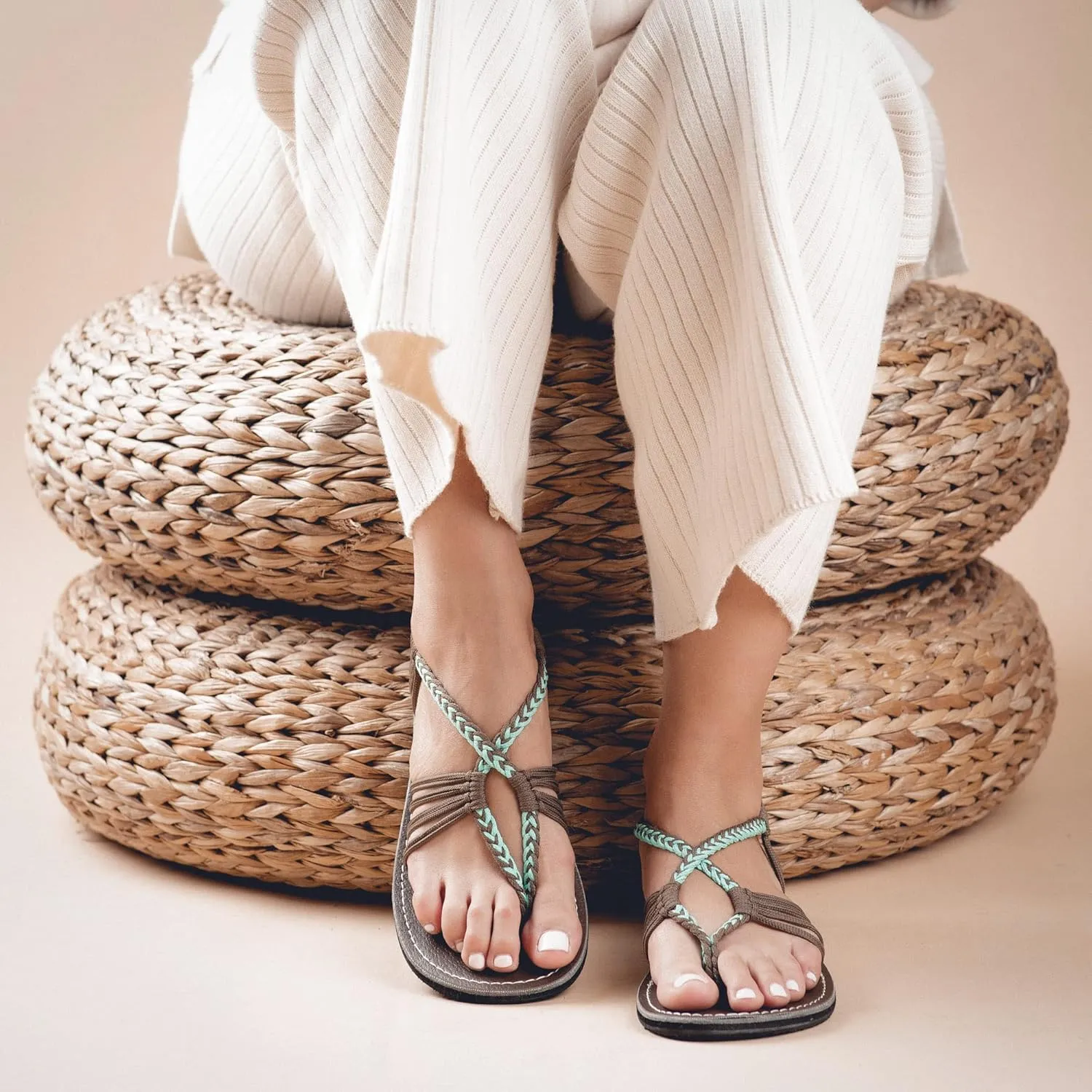 Plaka Seashell Comfortable Womens Sandals | Strappy Sandals for Women Dressy Style Perfect for Beach Walk and Poolside